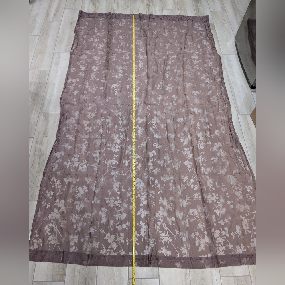 2 panel curtains floral design